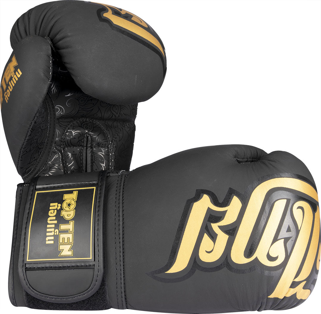 Top Ten Nong Han Boxing Gloves Black/Gold