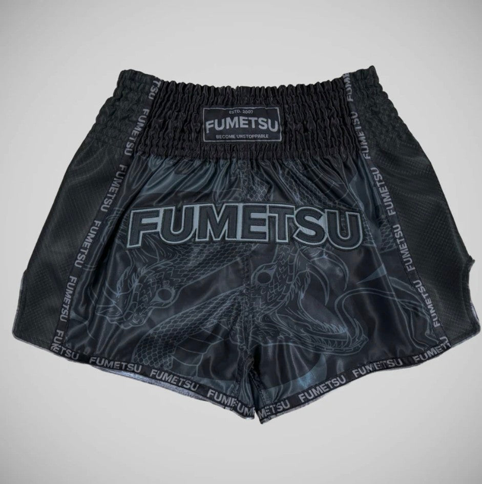 Fumetsu Anaconda Muay Thai Shorts Black/Black