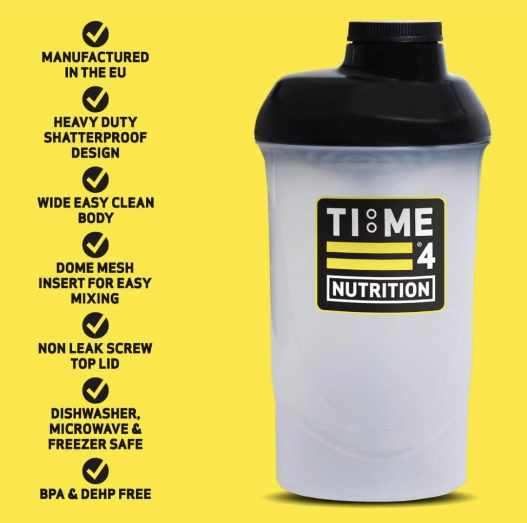 Time 4 Nutrition Protein Shaker Bottle