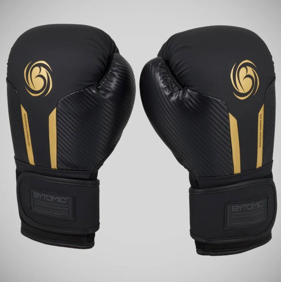 Black/Gold Bytomic Performer Carbon Evo Boxing Gloves